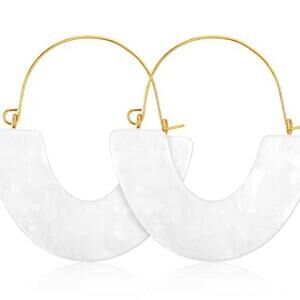 Acrylic Wire Loop Earrings